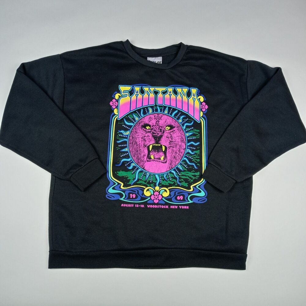 Carlos Santana Sweatshirt Sweater 1969 Woodstock New York Adult Size Large 2021